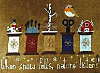 Click for more details of Stitching Winter (cross stitch) by Twin Peak Primitives