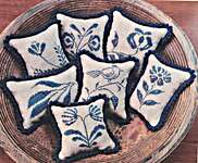 Click/tap for more details of Stoneware Pinpillows III (cross stitch) by Priscilla's Pocket