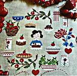 Click/tap for more details of Storie Di Mele E Briciole Di Torta (Stories of Apples and Cake Crumbs) (cross stitch) by Lilli Violette
