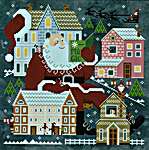 Click/tap for more details of Storytime With Santa (cross stitch) by Cottage Garden Samplings