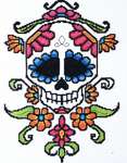 Click/tap for more details of Sugar Skull #1 (cross stitch) by Stoney Creek