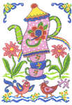 Click/tap for more details of Summer Birdhouse 2 (cross stitch) by Imaginating