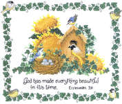 Click/tap for more details of Summer Birdhouse (cross stitch) by Imaginating