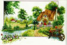 Click for more details of Summer Cottage (no-count cross stitch) by Needleart World