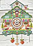 Click/tap for more details of Summer Cuckoo Clock (cross stitch) by Tiny Modernist