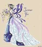 Click/tap for more details of Summer Little Fae (cross stitch) by Passione Ricamo