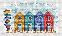 Click/tap for more details of Summer on the Beach (cross stitch) by Artmishka