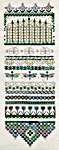 Click/tap for more details of Summer's Garden Gate Sampler (cross stitch) by Dinky Dyes Designs