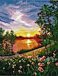 Click/tap for more details of Summer Sunset (cross stitch) by Oven Company