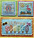 Click/tap for more details of Summer Vibes (cross stitch) by Waxing Moon Designs
