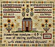 Click/tap for more details of Summertime Sunshine Sampler (cross stitch) by Stitchy Prose