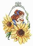 Click/tap for more details of Sunflower Fae (cross stitch) by Passione Ricamo