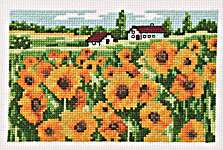 Click/tap for more details of Sunflower Field (cross stitch) by Permin of Copenhagen
