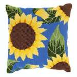 Click/tap for more details of Sunflower Herb Pillow (tapestry) by Cleopatra's Needle
