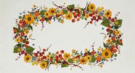 Click for more details of Sunflowers Table Cover (cross stitch) by Eva Rosenstand