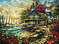 Click for more details of Sunrise by the Sea (cross stitch) by Letistitch