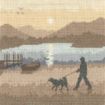 Sunset Stroll - 27 count evenweave fabric