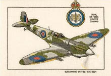 Click for more details of Supermarine Spitfire 1936-1954 (cross stitch) by Dave Shaw