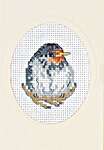Click/tap for more details of Swallow Greetings Card (cross stitch) by Permin of Copenhagen