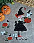 Click/tap for more details of Sweet Little Witch (cross stitch) by Lilli Violette