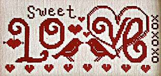 Click/tap for more details of Sweet Love (cross stitch) by Luminous Fiber Arts