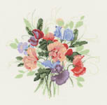 Sweet Pea Panel - cross stitch kit by John Clayton