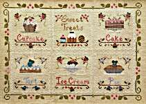 Click/tap for more details of Sweet Treats (cross stitch) by Country Cottage Needleworks