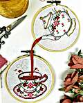 Click for more details of Tea Set Hoops (cross stitch) by Tiny Modernist
