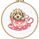 Click for more details of Teacup Pup (cross stitch) by Bothy Threads
