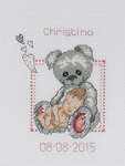 Click for more details of Teddy and Baby Girl (cross stitch) by Permin of Copenhagen