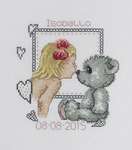 Click for more details of Teddy and Girl (cross stitch) by Permin of Copenhagen