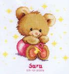 Click for more details of Teddy Bear Birth Sampler (cross stitch) by Vervaco