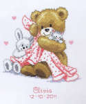 Click for more details of Teddy, Bunny and Kitty Birth Sampler (cross stitch) by Vervaco