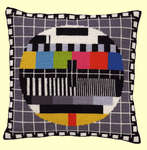 Television Test Card Cushion Square