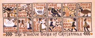 Click for more details of The 12 Days of Christmas (cross stitch) by The Prairie Schooler