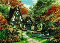 Click for more details of The Autumn Cottage (cross stitch) by Kustom Krafts