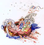 Click/tap for more details of The Baby Boat (cross stitch) by Mirabilia Designs