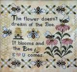 Click for more details of The Bee Comes (cross stitch) by Lila's Studio