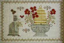 Click/tap for more details of The Beekeeper (cross stitch) by Plum Street Samplers