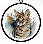 Click/tap for more details of The Bengal Cat (cross stitch) by Luca - S
