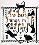 Click for more details of The Best Things In Life Are Furry (cross stitch) by Kit & Bixby