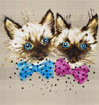 Click for more details of The Cats (cross stitch) by Luca - S