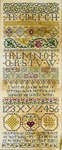 Click/tap for more details of The Celtic Band Sampler (cross stitch) by Homespun Samplar