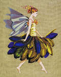 Click/tap for more details of The Feather Fairy (cross stitch) by Mirabilia Designs