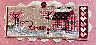 Click/tap for more details of The February House (cross stitch) by Luhu Stitches