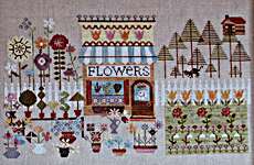 Click/tap for more details of The Flowershop (cross stitch) by Thistles