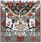 Click/tap for more details of The Folly Tree (cross stitch) by Long Dog Samplers