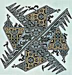 Click/tap for more details of The Galliard (cross stitch) by Long Dog Samplers