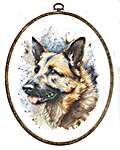 Click for more details of The German Shepherd (cross stitch) by Luca - S