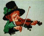 Click for more details of The Green Violin (cross stitch) by Nimue Fee Main